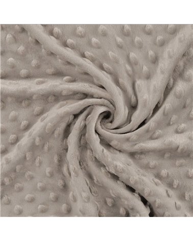 Tissu minky 250g/m2 gris tourterelle au mètre