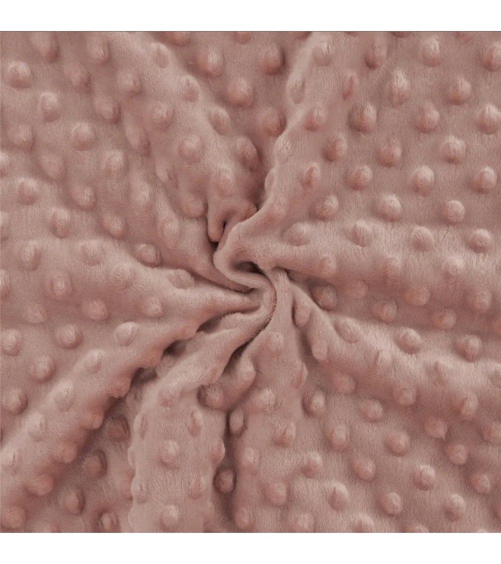 Tissu minky 250g/m2 rose poudré au mètre