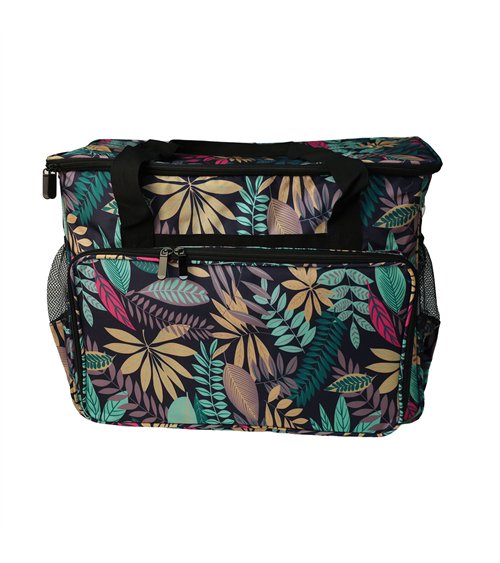 Borsa per macchina da cucire/tagliacuci 40x24x35cm foglie verde giungla