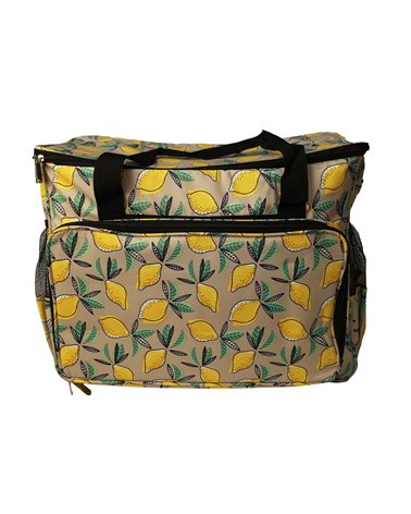 Bolsa para máquina de coser/overlocker 40x24x35cm limones amarillos