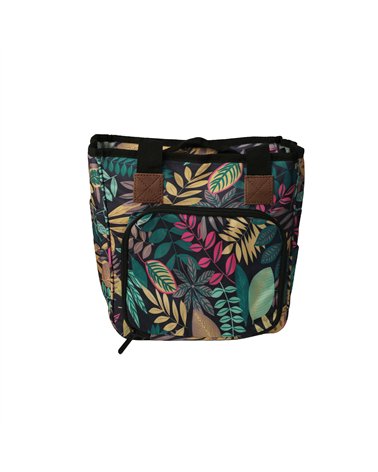 Borsa per maglieria 23x26x14cm foglie verde giungla