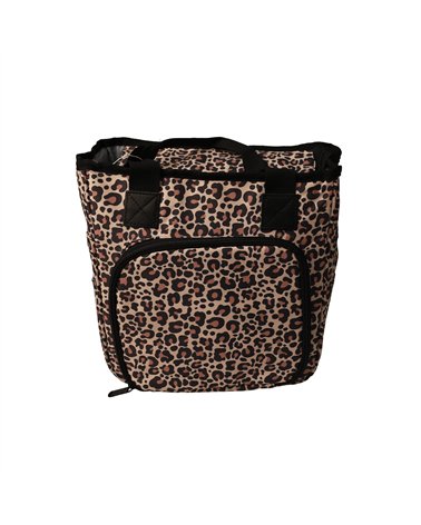 Knitted bag 23x26x14cm leopard