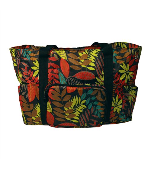 Sac pour pelote 40x28x17cm feuilles rouge jungle