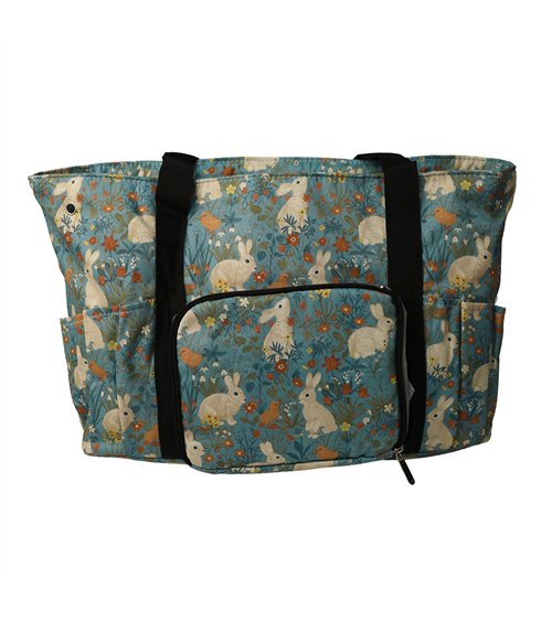 Sac pour pelote 40x28x17cm lapins fleurs des champs