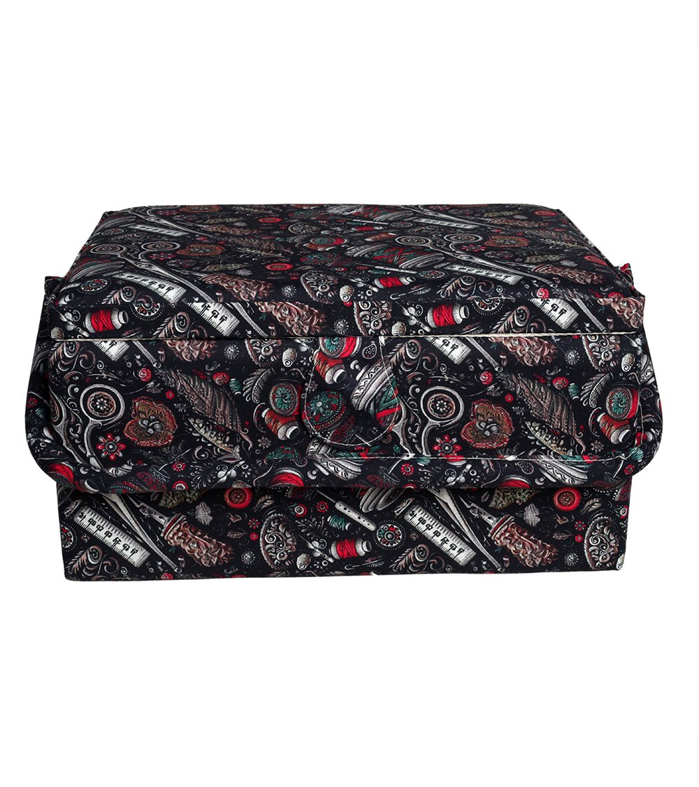 Sewing box 30.5cm x 23cm x 16cm scissors