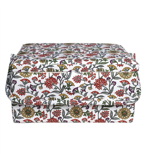 Sewing box 30.5cm x 23cm x 16cm green flower