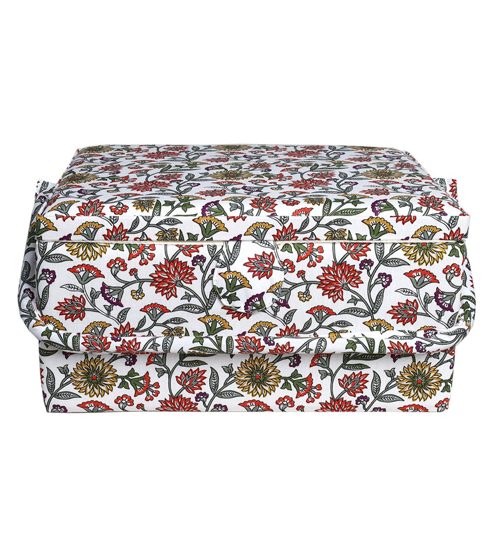 Sewing box 30.5cm x 23cm x 16cm green flower