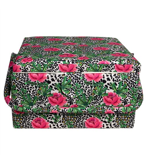 Boîte à couture 26,5cm x 26,5cm x 16cm rose