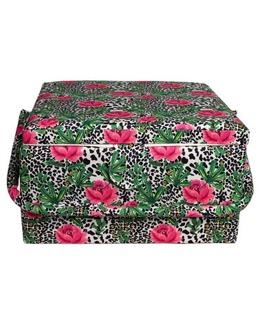 Boîte à couture 26,5cm x 26,5cm x 16cm rose