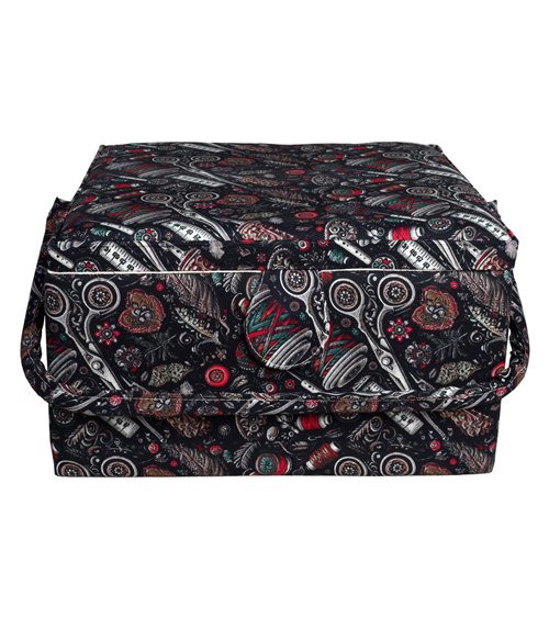 Sewing box 26.5cm x 26.5cm x 16cm scissors