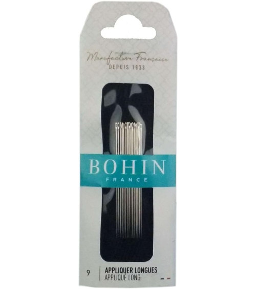 Bohin special appliqué long sewing needles n°9