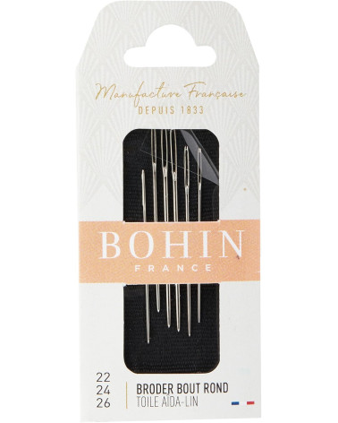 Bohin pointless tapestry needles n°22/24/26