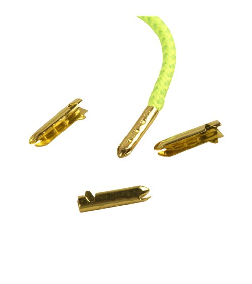 Set of 10 gold brass lace tips