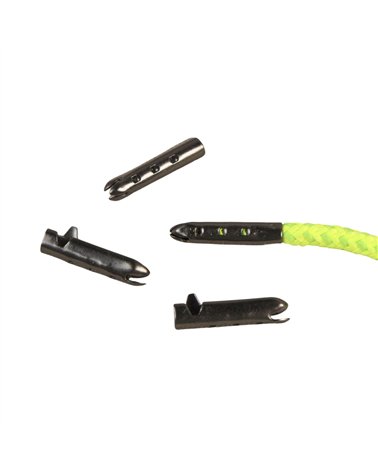 Juego de 10 puntas de cordones de latón gris oscuro