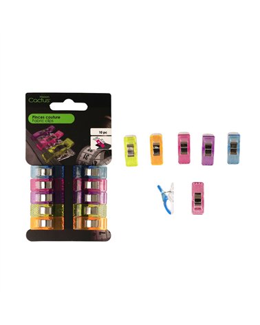 Set di 10 clip per patchwork e cucito da 25 mm multicolori