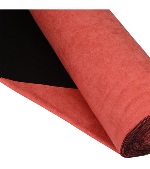 Tessuto tundra corallo 140 cm al metro