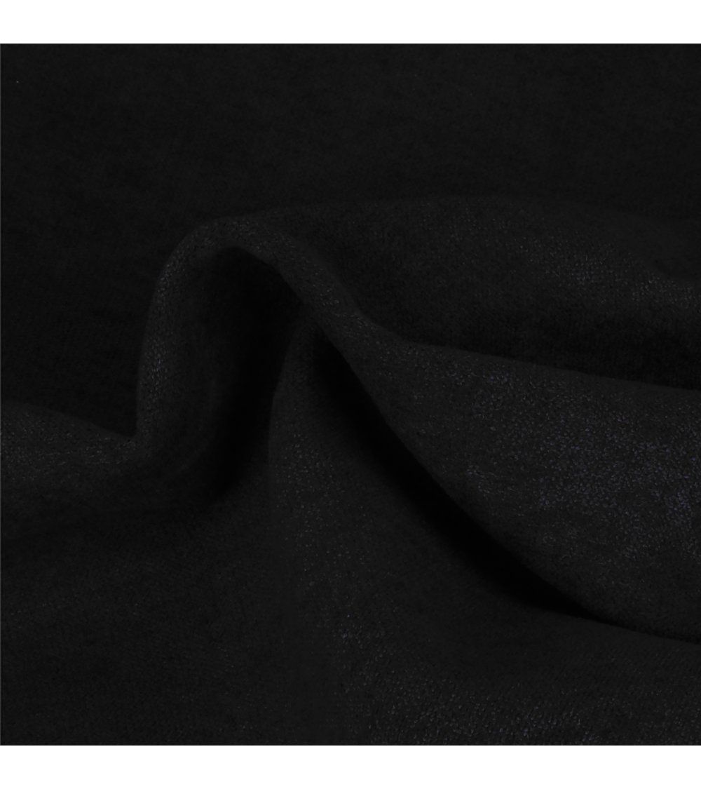 Tissu toundra noir 140cm au mètre