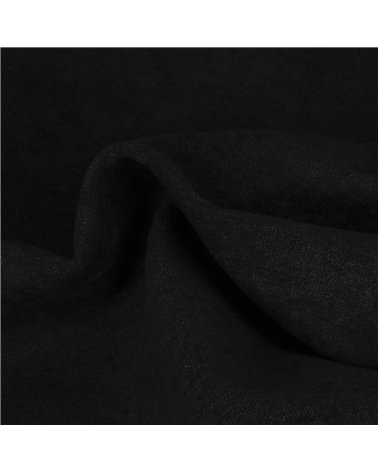 Tissu toundra noir 140cm au mètre