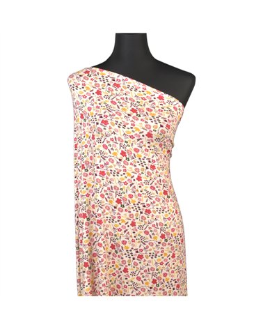 Tissu jersey gratté imprimé fleurs 160cm au mètre