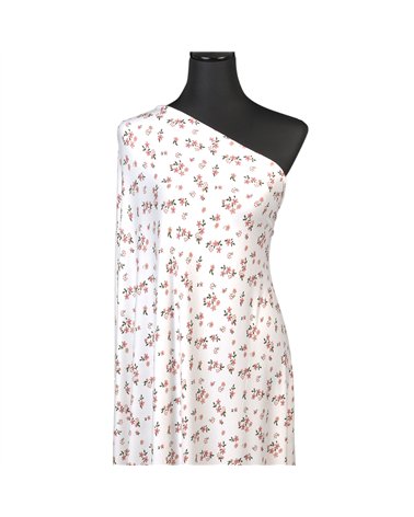 Gebürsteter Jerseystoff mit Blumendruck, 160 cm pro Meter
