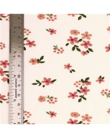 Flower printed brushed jersey fabric 160cm per meter
