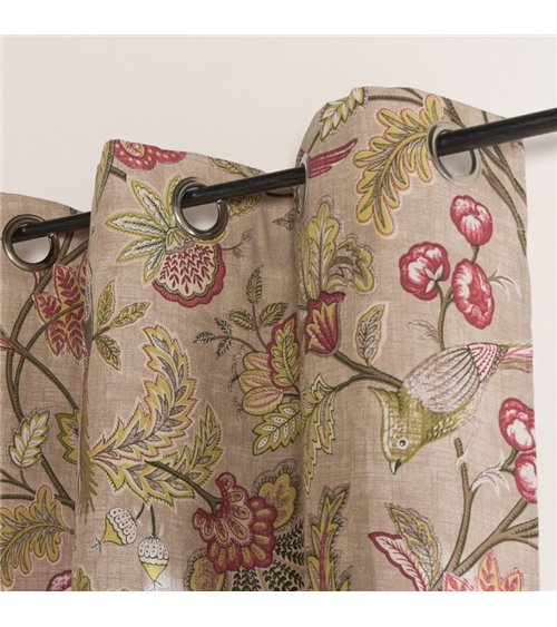 Elisabeth Stoff mit natürlichem Blumendruck, 150 cm pro Meter