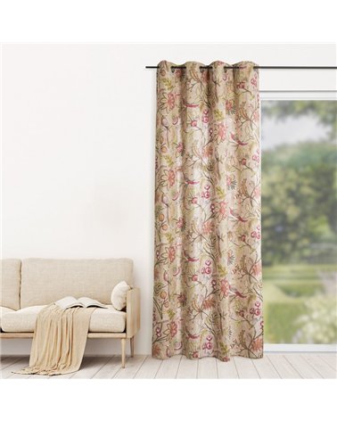 Elisabeth natural floral print fabric 150cm per meter