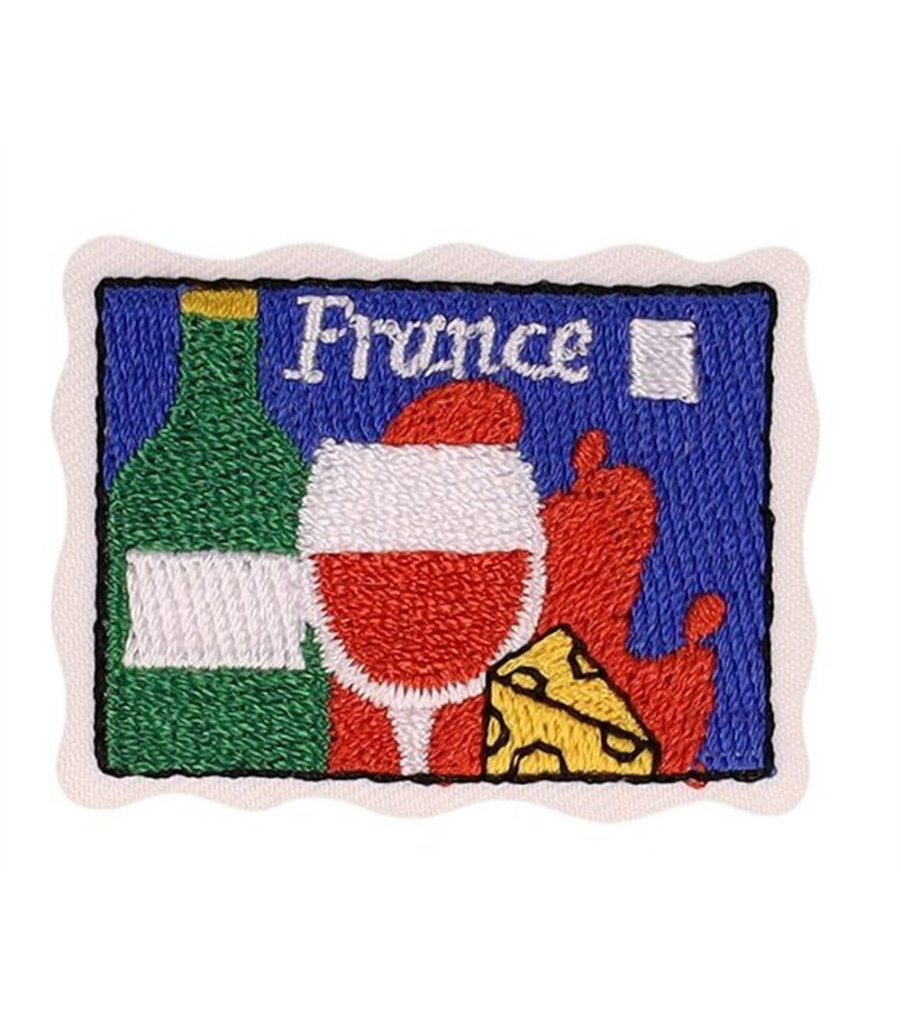 Ecusson carte postale pays France 42*32mm