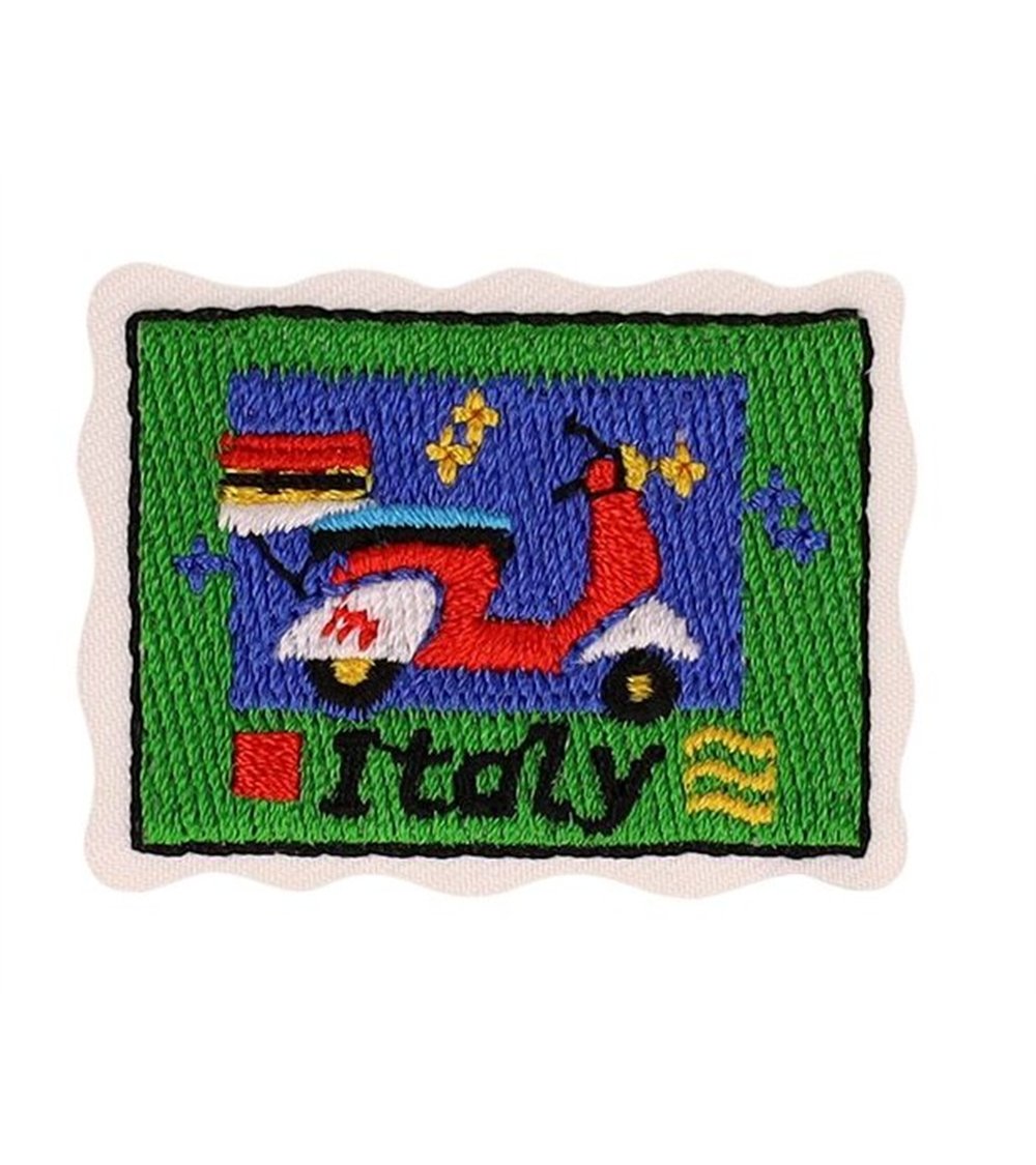 Ecusson carte postale pays Italie 42*32mm