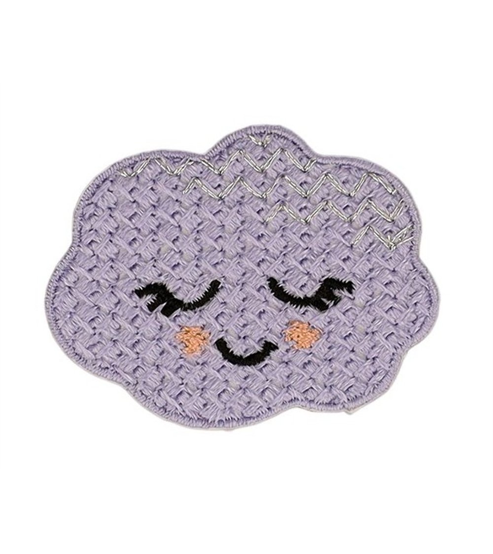 Toppa all'uncinetto nuvola viola 34 * 45 mm