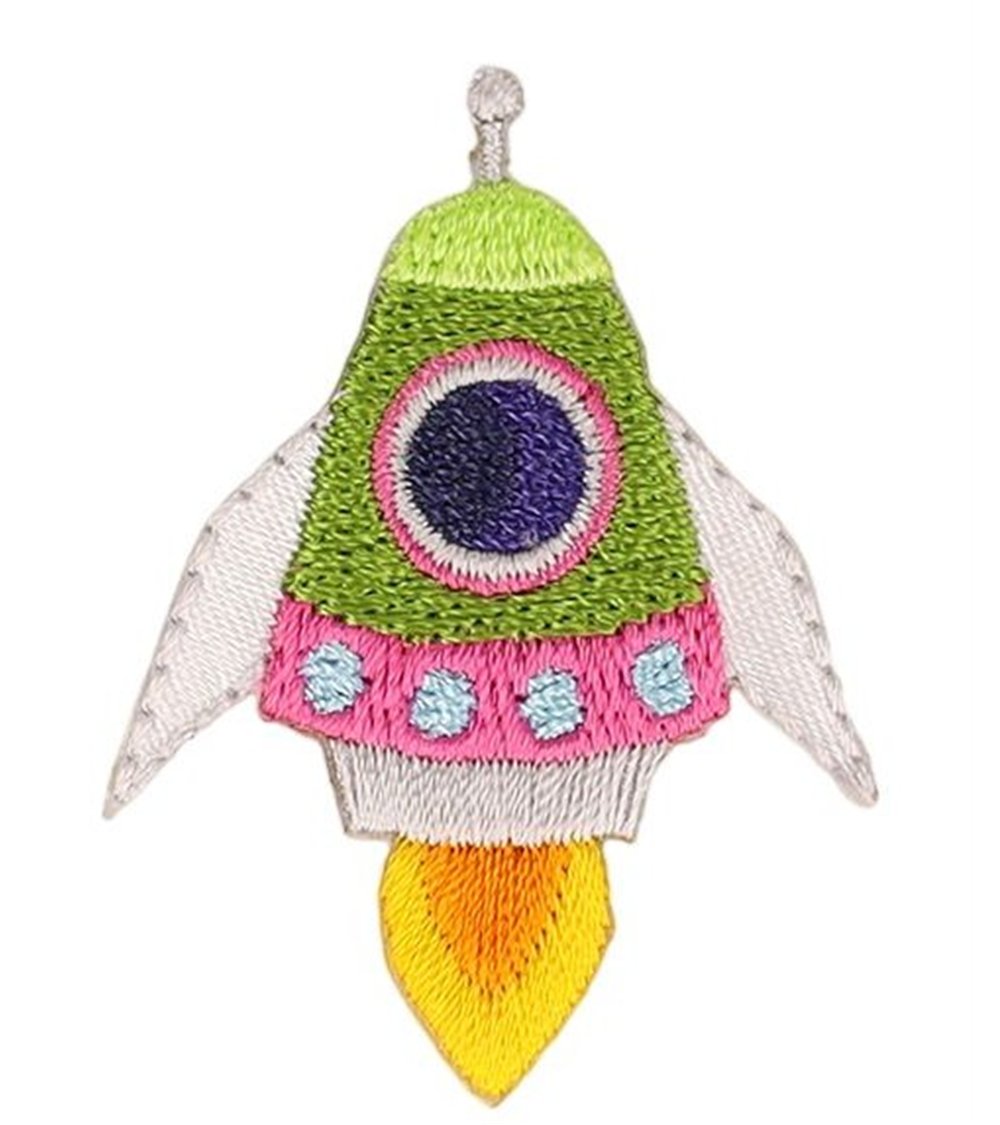 Ecusson univers fusée 40*32mm