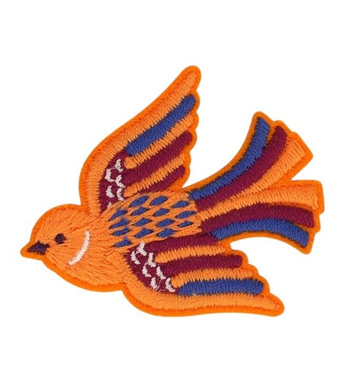 Ecusson oiseaux orange 51*43mm