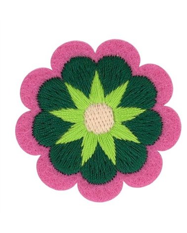 Green flower patch 40*40mm