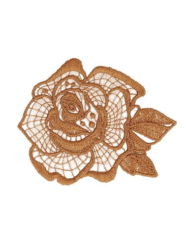 Beige lace flower patch 51*48mm