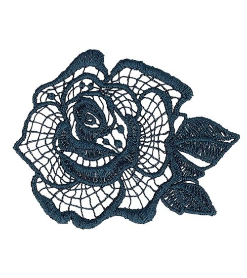 Blue lace flower patch 51*48mm
