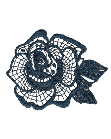 Blue lace flower patch 51*48mm