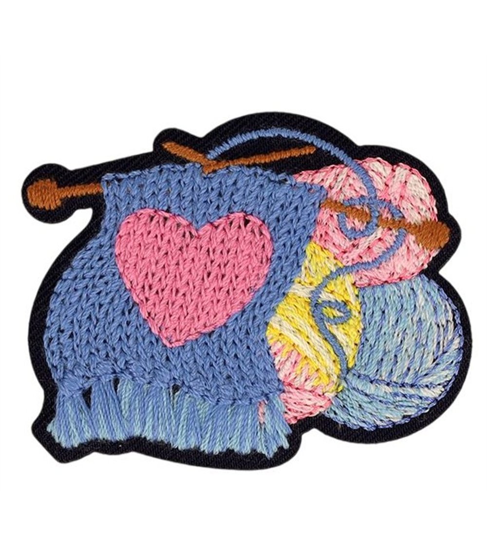 Parche para coser bolas azules 49*39mm