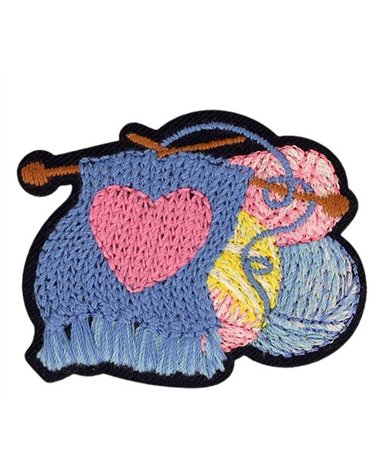 Sewing patch blue balls 49*39mm