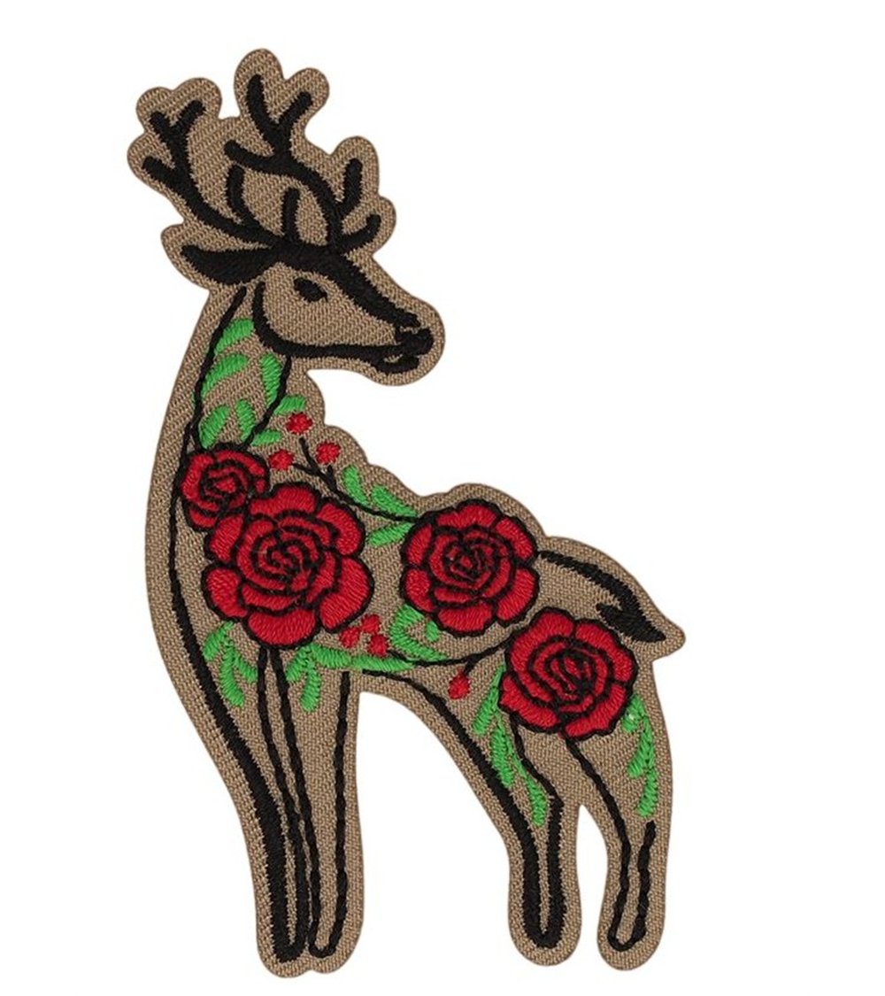 Chapa animal floral ciervo 39*67mm