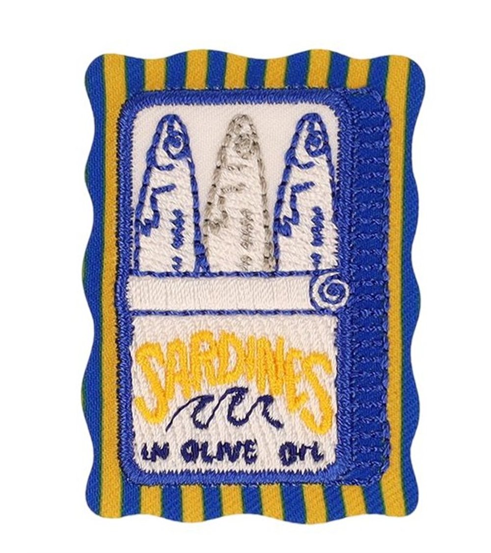 Set of 3 summer sardine patches 36*50 mm