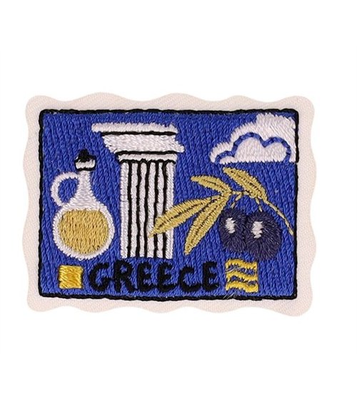 Set of 3 country postcard badges Greece 42*32mm