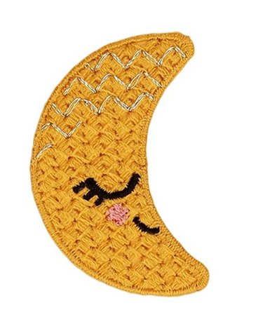 Set de 3 parches de crochet luna amarilla 26*40mm