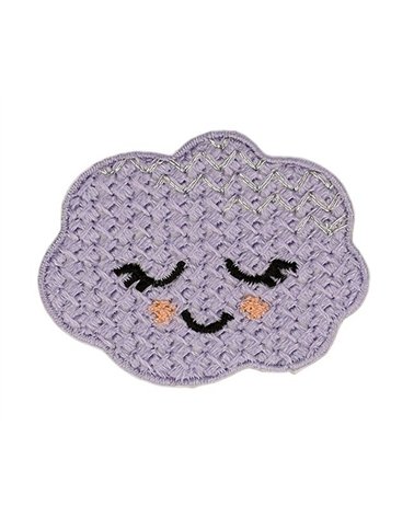 Lot de 3 écussons crochet nuange violet 34*45mm