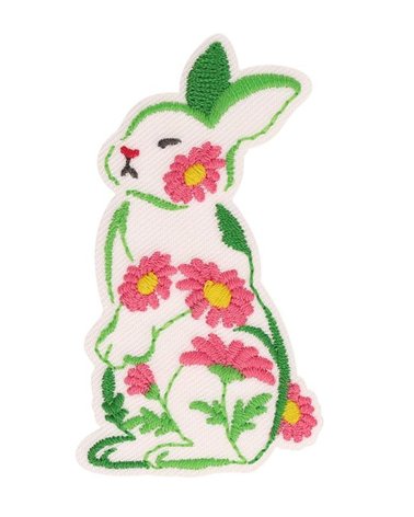 Set di 3 toppe floreali con animali di coniglio 34 * 59 mm