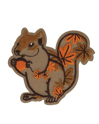 Lot de 3 écussons animaux fleuris écureuil 51*46mm