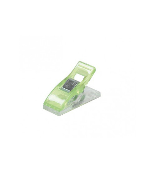 Set of 12 green patchwork clips 2.7x1cm