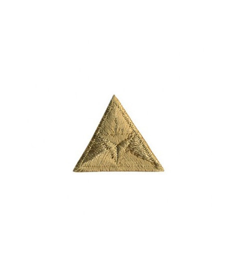 Ecusson thermocollant mouche triangle brodé beige 2x2cm