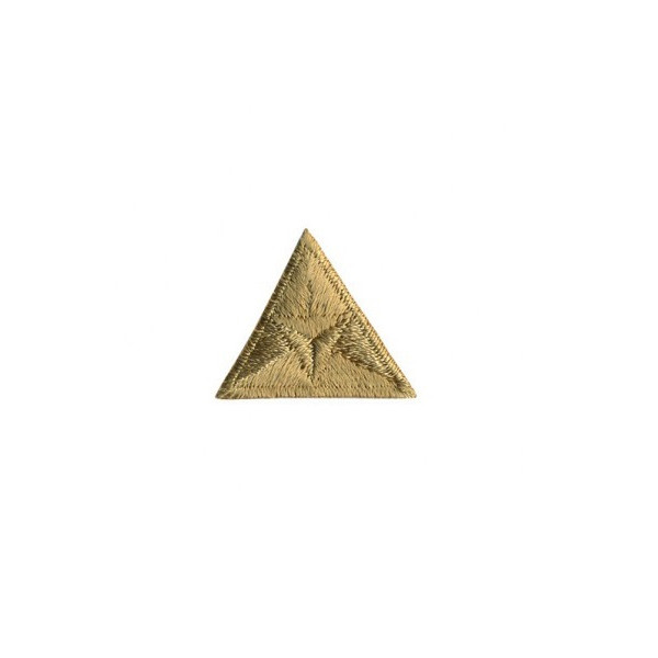 Ecusson thermocollant mouche triangle brodé beige 2x2cm