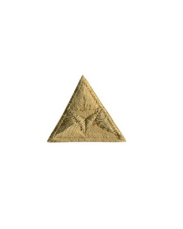 Ecusson thermocollant mouche triangle brodé beige 2x2cm