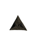 Ecusson thermocollant mouche triangle brodé marron 2x2cm